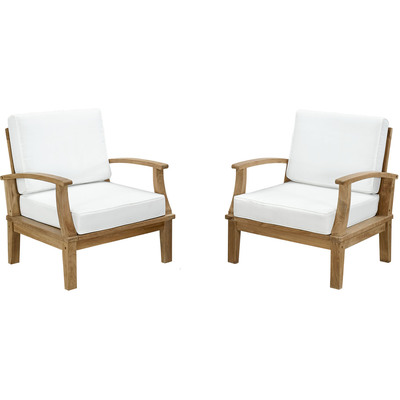 Modway Furniture Marina 2 Piece Outdoor Patio Teak Set by Modway, 889654142126, EEI-1819