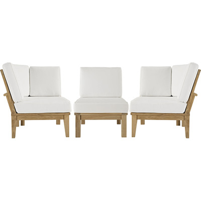 Modway Furniture Marina 3 Piece Outdoor Patio Teak Set by Modway, 889654142140, EEI-1820