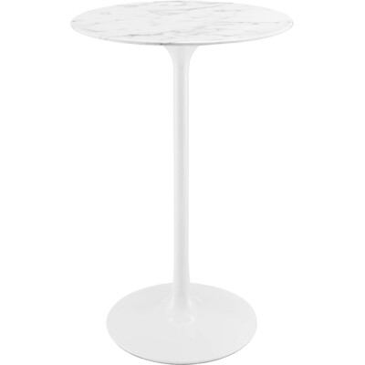 Modway Furniture Lippa 28 inch Round Faux Marble Bar Table by Modway, 889654023449, EEI-1827