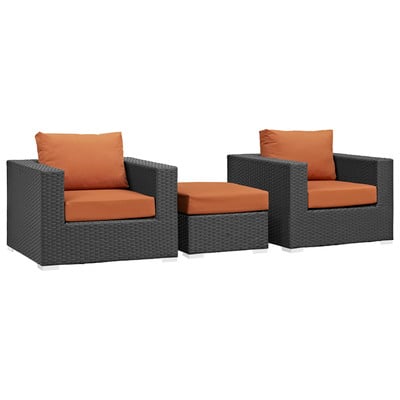 Modway Furniture Outdoor Sofas and Sectionals, Sectional,Sofa, Canvas, Complete Vanity Sets, Sofa Sectionals, 889654026211, EEI-1891-CHC-TUS-SET