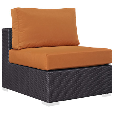 Modway Furniture EEI-1910-EXP-ORA Convene Outdoor Patio Armless In Espresso Orange