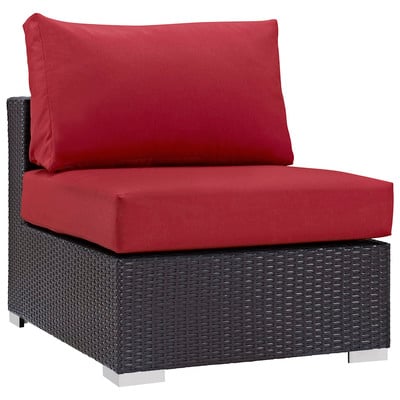 Modway Furniture EEI-1910-EXP-RED Convene Outdoor Patio Armless In Espresso Red