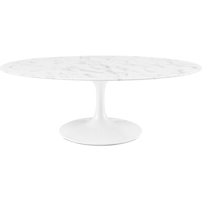 Modway Furniture Lippa 48 inch Oval Faux Marble Coffee Table by Modway, 889654032205, EEI-2022