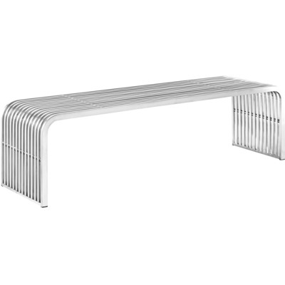 Modway Furniture Pipe 60 inch Stainless Steel Bench by Modway, 889654039778, EEI-2103