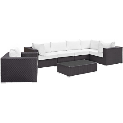 Modway Furniture Convene 7 Piece Outdoor Patio Sectional Set by Modway, 889654044444, EEI-2157