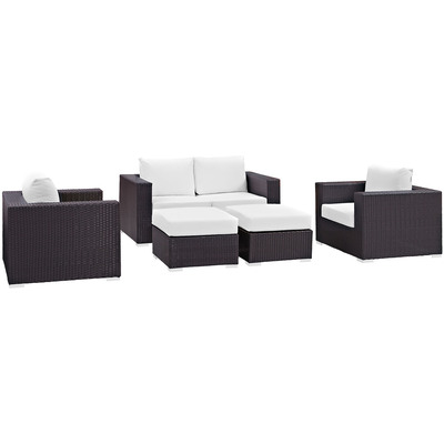 Modway Furniture Convene 5 Piece Outdoor Patio Sofa Set by Modway, 889654044512, EEI-2158