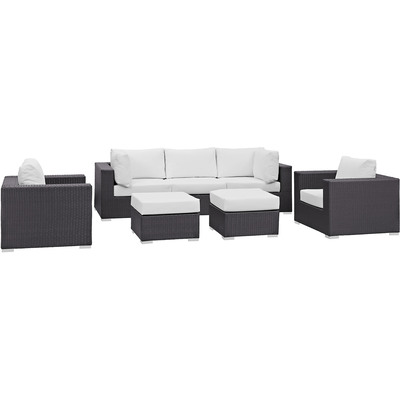 Modway Furniture Convene 7 Piece Outdoor Patio Sectional Set by Modway, 889654060437, EEI-2200