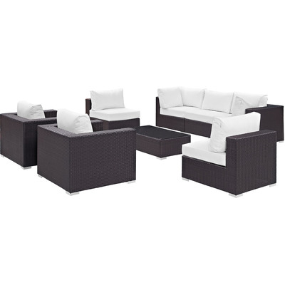 Modway Furniture Convene 8 Piece Outdoor Patio Sectional Set by Modway, 889654060642, EEI-2203