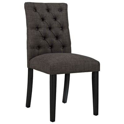 Modway Furniture EEI-2231-BRN Duchess Fabric Dining Chair In Brown