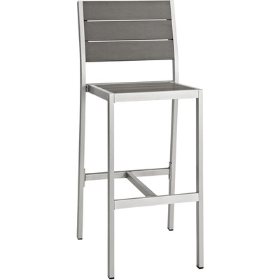 Modway Furniture Shore Outdoor Patio Aluminum Armless Bar Stool by Modway, 889654064800, EEI-2255