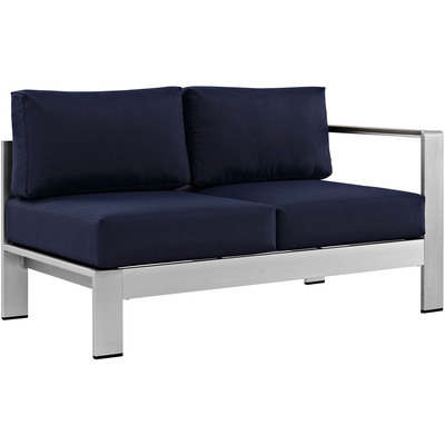 Modway Furniture Shore Right-Arm Corner Sectional Outdoor Patio Aluminum Loveseat by Modway, 889654064886, EEI-2262