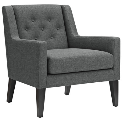Modway Furniture EEI-2308-GRY Earnest Fabric Armchair In Gray
