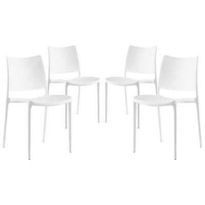 Modway Furniture EEI-2425-WHI-SET Hipster Dining Side Chair Set Of 4 In White
