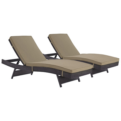 Modway Furniture Outdoor Lounge and Lounge Sets, Complete Vanity Sets, Daybeds and Lounges, 889654078296, EEI-2428-EXP-MOC-SET