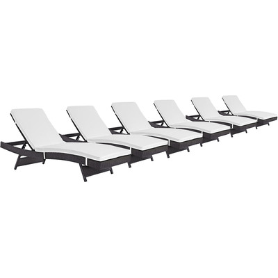 Modway Furniture Convene Outdoor Patio Chaise Set of 6 by Modway, 889654078463, EEI-2430