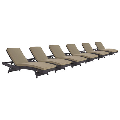 Modway Furniture Outdoor Lounge and Lounge Sets, Complete Vanity Sets, Daybeds and Lounges, 889654078418, EEI-2430-EXP-MOC-SET