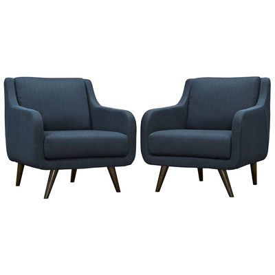 Modway Furniture EEI-2446-AZU-SET Verve Armchairs Set Of 2 In Azure