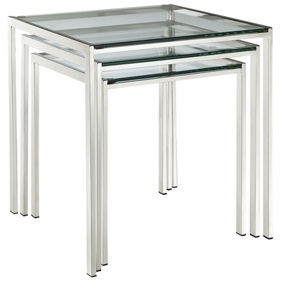 Modway Furniture EEI-257 Nimble Nesting Table In Silver