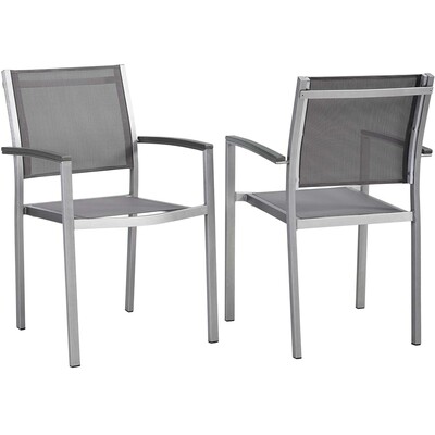 Modway Furniture Shore Outdoor Patio Aluminum Dining Chair Set of 2 by Modway, 889654137498, EEI-2586