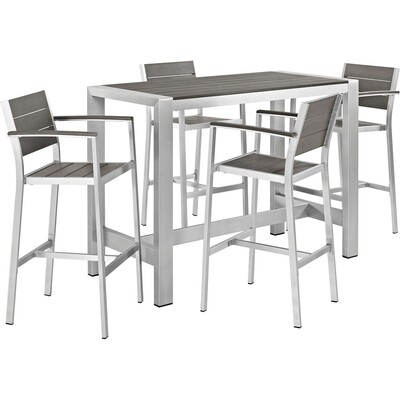Modway Furniture Shore 5 Piece Outdoor Patio Aluminum Dining Set by Modway, 889654093985, EEI-2588