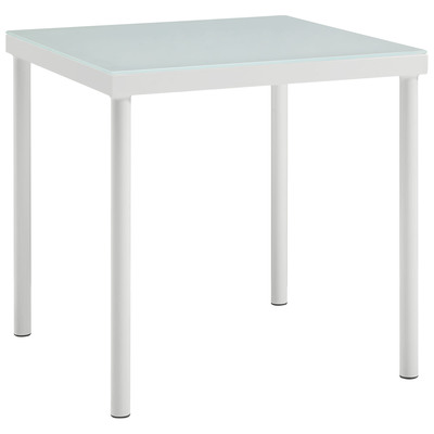 Modway Furniture EEI-2604-WHI Harmony Outdoor Patio Aluminum Side Table In White