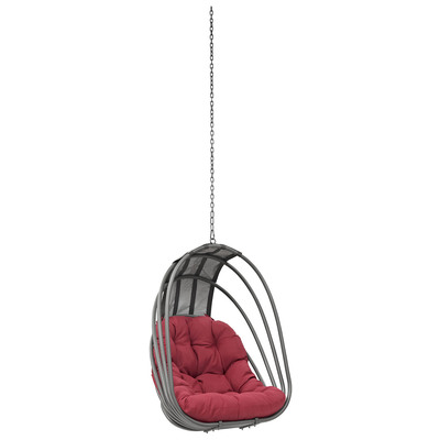 Modway Furniture EEI-2656-RED-SET Whisk Outdoor Patio Swing Chair Without Stand In Red