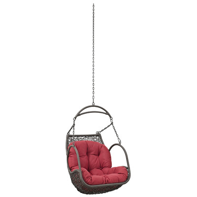 Modway Furniture EEI-2659-RED-SET Arbor Outdoor Patio Swing Chair Without Stand In Red