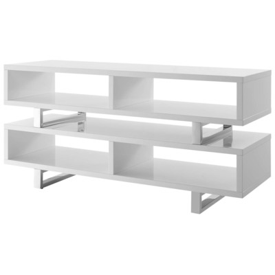 Modway Furniture TV Stands-Entertainment Centers, White,snow, Iron,Steel,Metal, FURNITURE,TV Stand, White, Decor, 889654101536, EEI-2678-WHI,Small (under 48 in)