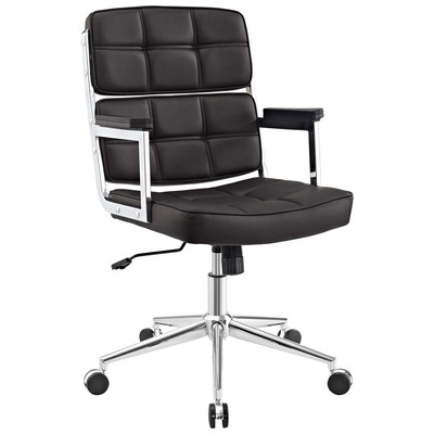Modway Furniture EEI-2685-BRN Portray Highback Upholstered Vinyl Office Chair