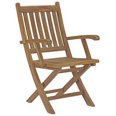 Modway Furniture EEI-2703-NAT Marina Outdoor Patio Teak Folding Chair In Natural