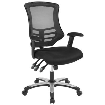Modway Furniture Office Chairs, black ebony, Adjustable,Lumbar Support,Swivel, Nylon, Black, Office Chairs, 889654123187, EEI-3042-BLK