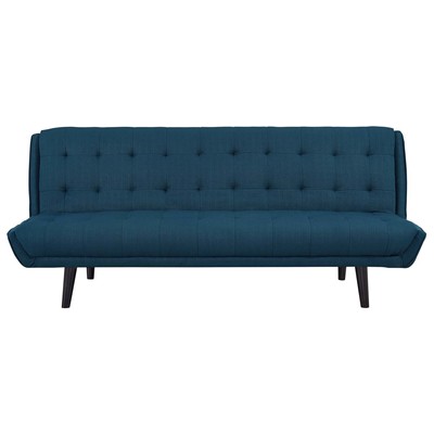 Modway Furniture Glance Tufted Convertible Fabric Sofa Bed In Azure EEI-3093-AZU