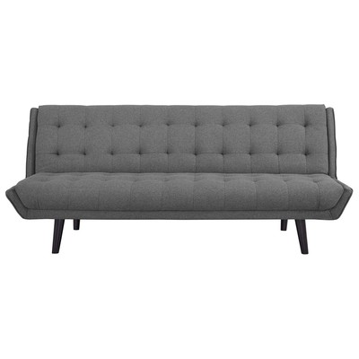 Modway Furniture Glance Tufted Convertible Fabric Sofa Bed In Gray EEI-3093-GRY