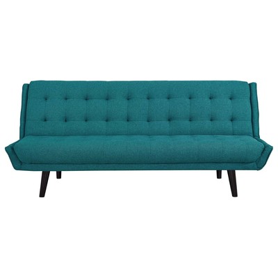 Modway Furniture Glance Tufted Convertible Fabric Sofa Bed In Teal EEI-3093-TEA