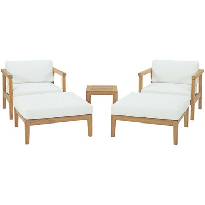 Modway Furniture Bayport 5 Piece Outdoor Patio Teak Set by Modway, 889654134008, EEI-3113