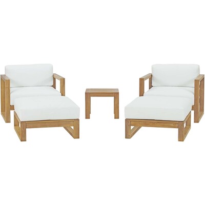 Modway Furniture Upland 5 Piece Outdoor Patio Teak Set by Modway, 889654134022, EEI-3115