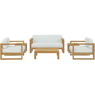 Modway Furniture Upland 6 Piece Outdoor Patio Teak Set by Modway, 889654134701, EEI-3118