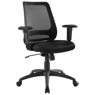 Modway Furniture Office Chairs, black ebony, Adjustable,Ergonomic ,Swivel, Black, Office Chairs, 889654137450, EEI-3195-BLK