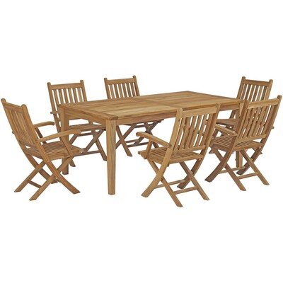 Modway Furniture Marina 7 Piece Outdoor Patio Teak Dining Set by Modway, 889654139560, EEI-3206