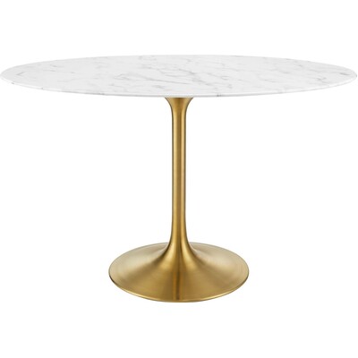 Modway Furniture Lippa 48 inch Oval Faux Marble Dining Table by Modway, 889654139386, EEI-3216