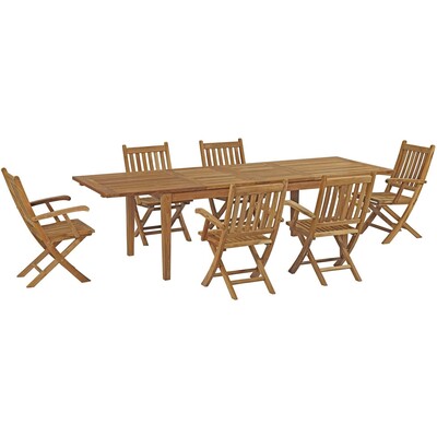 Modway Furniture Marina 7 Piece Outdoor Patio Teak Dining Set by Modway, 889654139997, EEI-3280