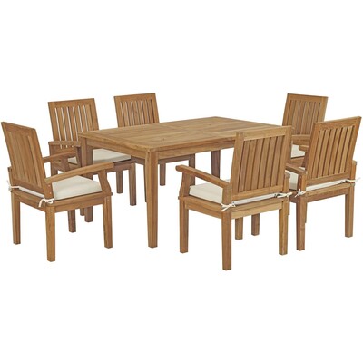 Modway Furniture Marina 7 Piece Outdoor Patio Teak Dining Set by Modway, 889654140627, EEI-3292