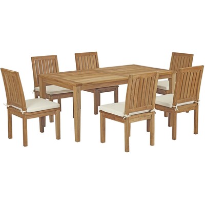 Modway Furniture Marina 7 Piece Outdoor Patio Teak Dining Set by Modway, 889654140641, EEI-3294