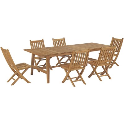 Modway Furniture Marina 7 Piece Outdoor Patio Teak Dining Set by Modway, 889654142348, EEI-3309