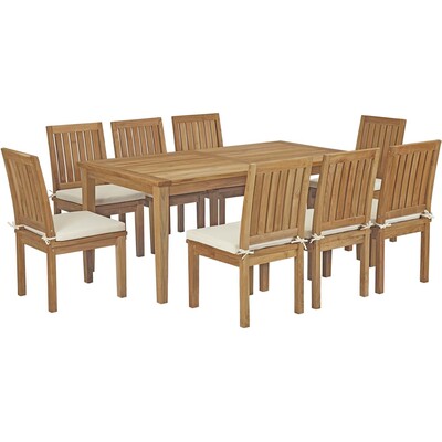 Modway Furniture Marina 9 Piece Outdoor Patio Teak Dining Set by Modway, 889654142409, EEI-3315