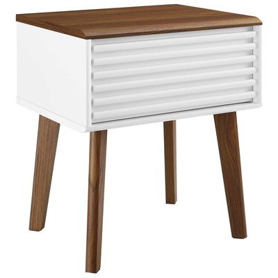 Modway Furniture Accent Tables, Wooden Tables,wood,mahogany,teak,pine,walnutAccent Tables,accentEnd Tables,End tableSide Tables,side, Case Goods, 889654954163, EEI-3345-WAL-WHI