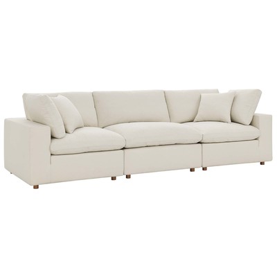 Modway Furniture Commix Down Filled Overstuffed 3 Piece Sectional Sofa Set EEI-3355-LBG