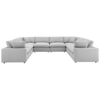 Modway Furniture Commix Down Filled Overstuffed 8-Piece Sectional Sofa EEI-3363-LGR