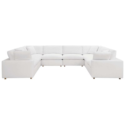 Modway Furniture Commix Down Filled Overstuffed 8-Piece Sectional Sofa EEI-3363-PUW
