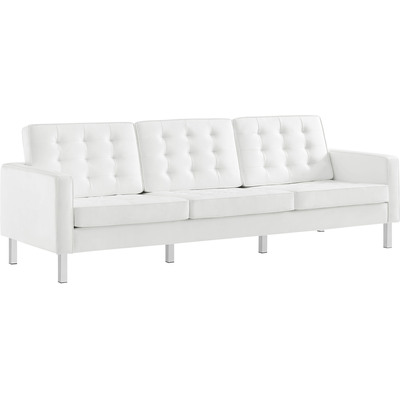 Modway Furniture Loft Tufted Vegan Leather Sofa by Modway, 889654147688, EEI-3385